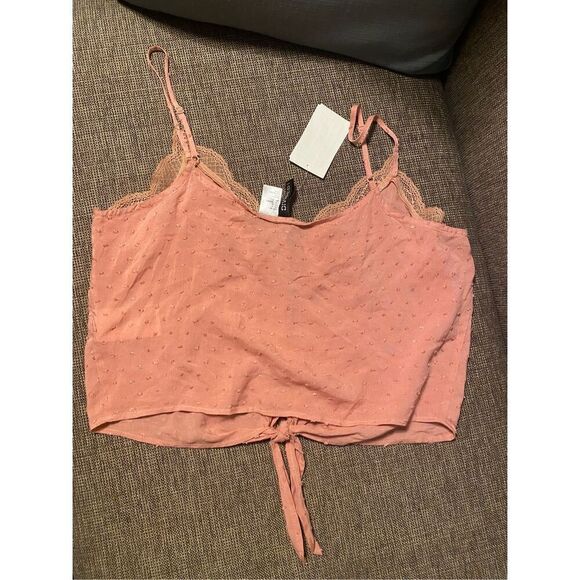 Divided Pink Button-Front Top - Picture 5 of 6